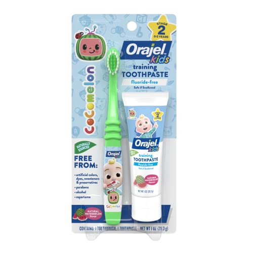 Orajel CoComelon Toddler Battery Powered Training Pack with 1.0oz Paste and Manual Brush