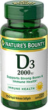 Nature's Bounty Vitamin D3, Immune Support, 125 mcg (5000iu), Rapid Release Softgels, 240 Ct (package may differ)