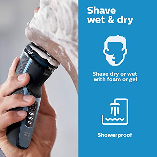 Philips Norelco Shaver 3500, Rechargeable Wet & Dry Electric Shaver with Pop-Up Trimmer and Storage Pouch, S3212/82