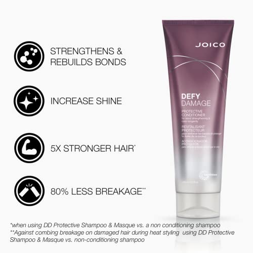 Joico Defy Damage Protective Conditioner | For Color-Treated Hair | Strengthen Bonds & Preserve Hair Color | With Moringa Seed Oil & Arginine | 8.5 Fl Oz