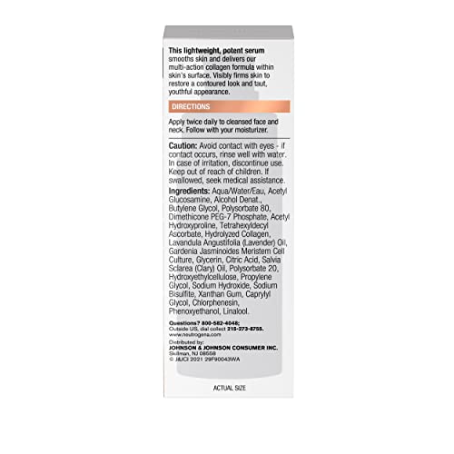 Neutrogena Rapid Firming Peptide Contour Lift Face Cream, Moisturizing Daily Facial Cream to visibly firm & lift skin plus smooth the look of wrinkles, Mineral Oil- & Dye-Free, 1.7 oz