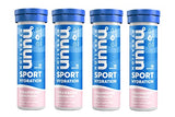 Nuun Sport Electrolyte Tablets for Proactive Hydration, Lemon Lime, 4 Pack (40 Servings)