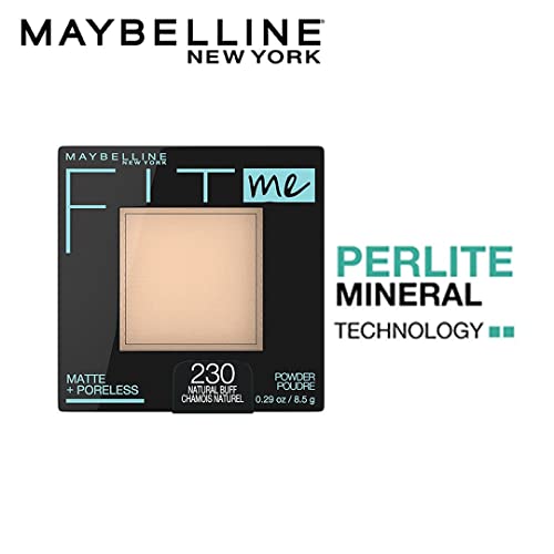 Maybelline Fit Me Matte + Poreless Pressed Face Powder Makeup & Setting Powder, Fair Ivory, 1 Count