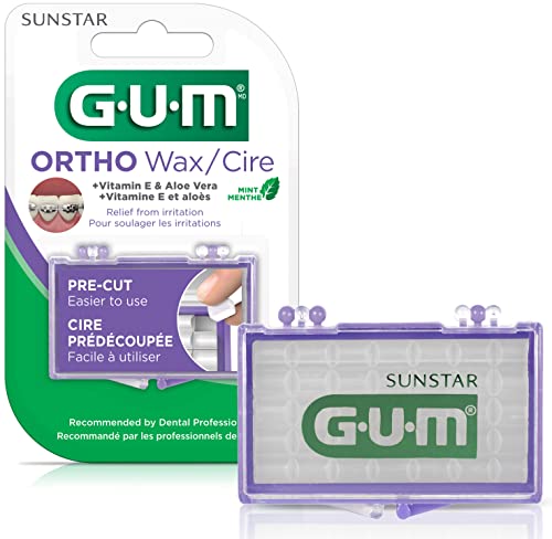 GUM - 10070942007235 Orthodontic Wax with Vitamin E and Aloe Vera (Pack of 6)