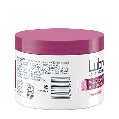 Lubriderm Advanced Therapy Fragrance-Free Moisturizing Cream with Vitamin E and Pro-Vitamin B5, Intense Hydration for Extra Dry Skin, Non-Greasy Formula, 16 fl. oz