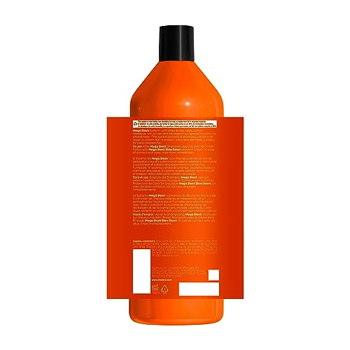 Matrix Mega Sleek Shampoo | Controls Frizz Leaving Hair Smooth & Shiny | With Shea Butter | For Dry, Damaged Hair | Clarifying Shampoo | Salon Professional Shampoo | Packaging May Vary | 33.8 Fl. Oz.