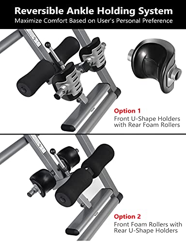 INNOVA HEALTH AND FITNESS ITX9600 Heavy Duty Inversion Table, Standard Ankle Holding System, 300 lb Weight Capacity,Grey/Black