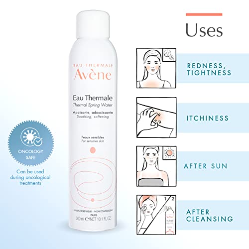 Eau Thermale Avene Thermal Spring Water, Soothing Calming Facial Mist Spray for Sensitive Skin - 5 fl. oz.