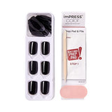 KISS imPRESS Color Press-On Nails Polish-Free Manicure Set, ‘Serendipity’, 30 Chip-Proof, Smudge-Proof Fake Nails