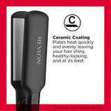 REVLON Smooth and Straight Ceramic Flat Iron | Fast Results, Smooth Styles (2 in)