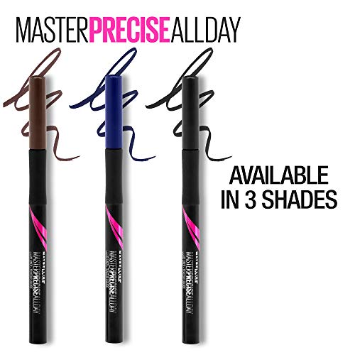 Maybelline Eyestudio Master Precise All Day Waterproof Liquid Eyeliner Makeup, Black, 2 Count