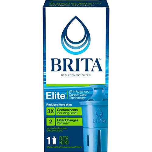 Brita Elite Water Filter Replacements for Pitchers and Dispensers, Reduces 99% of Lead from Tap Water, Lasts 6 Months, 2 Count