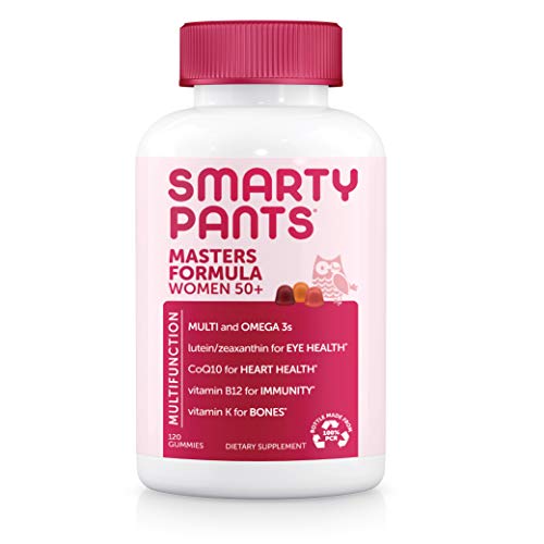 SmartyPants Womens Masters 50+ Multivitamin Vitamin C, D3 & Zinc for Immunity, Lutein/Zeaxanthin for Eye Health, CoQ10 for Heart Health, Omega 3 Fish Oil (EPA & DHA), B6, 120 Count (30 Day Supply)