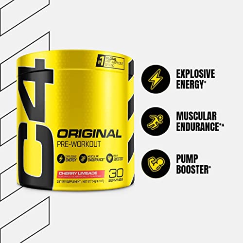 C4 Original Pre Workout Powder Fruit Punch - Vitamin C for Immune Support - Sugar Free Preworkout Energy for Men & Women - 150mg Caffeine + Beta Alanine + Creatine - 60 Servings