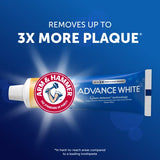 Arm & Hammer Advance White Toothpaste, Clean Mint Flavor, Stain Defense Technology, 6.0oz (4-Pack)