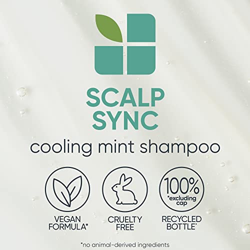 Biolage Cooling Mint Scalp Sync Shampoo | Cleanses Excess Oil From The Hair & Scalp | For Oily Hair & Scalp | Cool Sensation | Cruelty Free | Vegan | Salon Shampoo | 13.5 Fl. Oz