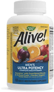 Natures Way Alive! Mens Ultra Potency Complete Multivitamin, High Potency B-Vitamins, Energy Metabolism, 150 Tablets