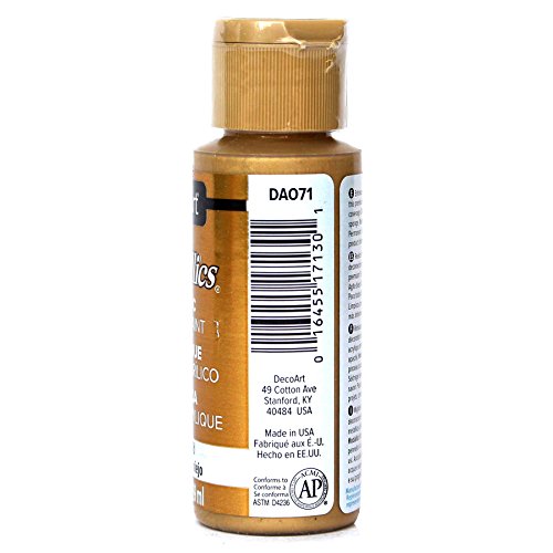 DecoArt DM-DA071 Dazzling Metallics 2-Ounce Glorious Gold Acrylic Paint