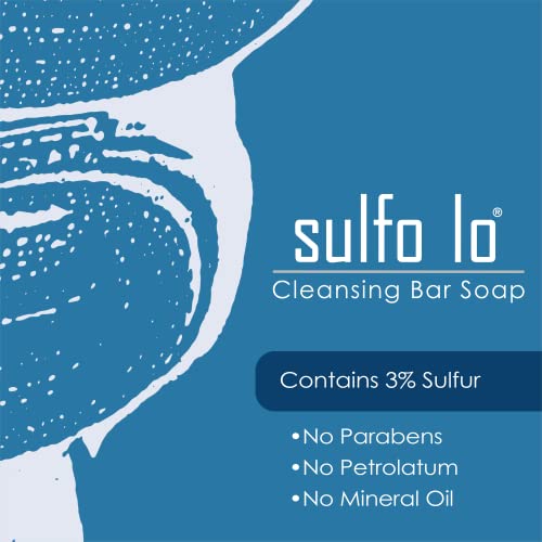 Sulfo-Lo Cleansing Bar Soap with Sulfur for Face and Body, 3.5 Ounce