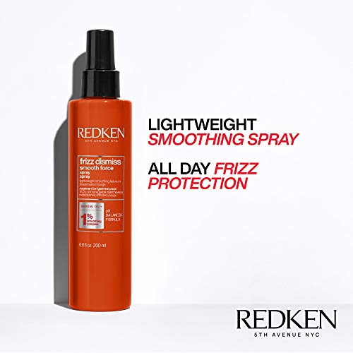 Redken Frizz Dismiss Smooth Force | For Frizzy Hair | Lightweight Smoothing Lotion Spray Detangles & Protects Against Frizz | Sulfate Free | 6.8 Fl Oz (Pack of 1)