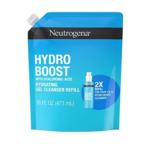 Neutrogena Hydro Boost Lightweight Hydrating Facial Gel Cleanser, Gentle Face Wash & Makeup Remover with Hyaluronic Acid, Hypoallergenic & Paraben-Free, 7.8 fl. oz