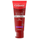 Colgate Optic White Renewal Teeth Whitening Toothpaste, Enamel Strength, 3 Oz Tube, 2 Pack