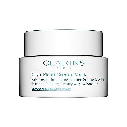 Clarins NEW Cryo-Flash Face Mask | Visible Lift Effect in 10 Minutes | Visibly Minimizes Pores | Boosts Radiance | Pro Like Results | All Skin Types | 2.5 Fluid Ounces