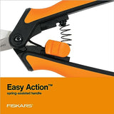 Fiskars Micro-Tip Pruning Snips - 6" Garden Shears with Sharp Precision-Ground Non-Coated Stainless Steel Blade - Gardening Tool Scissors with SoftGrip Handle