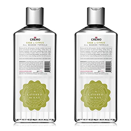 Cremo Rich-Lathering Silver Water & Birch Body Wash, A Revitalizing Combination of Glacier-Fed Streams and White Birch 16 Fl Oz (2-Pack)