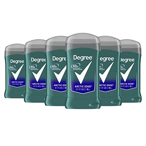 Degree Men Original Deodorant 48-Hour Odor Protection Arctic Edge Deodorant For Men 3 oz, Pack of 6