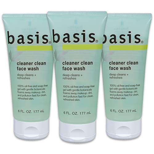 Basis Cleaner Clean Face Wash, 6 Ounce (Pack of 3)