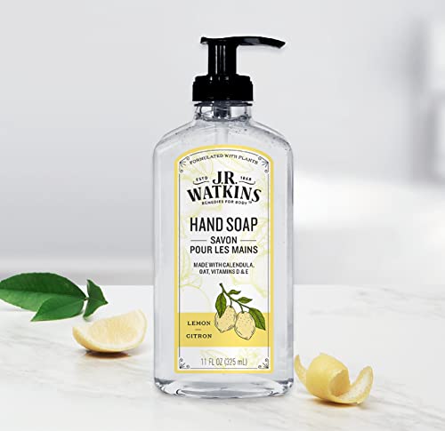 J.R. Watkins Gel Hand Soap Refill, Moisturizing Hand Wash, All Natural, Alcohol-Free, Cruelty-Free, USA Made, Lavender, 34 Fl Oz (Pack of 3)