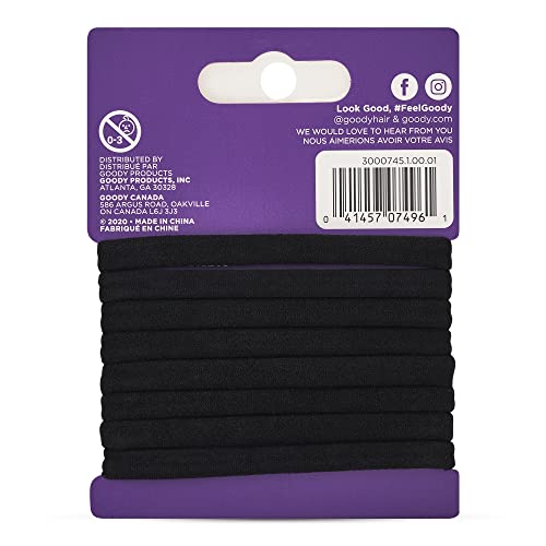 Goody Ouchless Elastics 4mm Black, 17CT