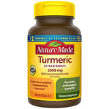 Nature Made Extra Strength Turmeric Curcumin with Black Pepper, 1000mg Turmeric extract (950mg Curcuminoids) per serving, Supports Healthy Inflammation Response, 60 Vegetarian Capsules, 30 Day Supply