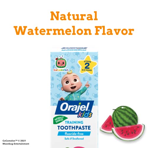 Orajel Kids CoComelon Training Toothpaste Fluoride-Free; #1 Pediatrician Recommended Fluoride-Free Toothpaste*, 1.5oz Tube