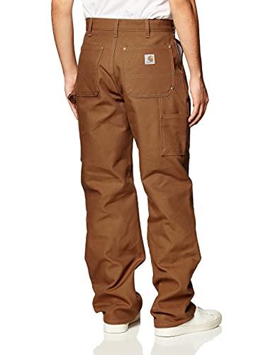 Carhartt Mens Firm Duck Double-Front Work Dungaree Pant - 34W x 32L - Carhartt Brown