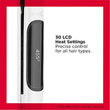 REVLON Crystal C + Ceramic Digital Hair Flat Iron | Long-Lasting Shine and Less Frizz, (1 in)