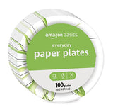 Amazon Basics Everyday Paper Plates, 9 Inch, Disposable, 200 Count