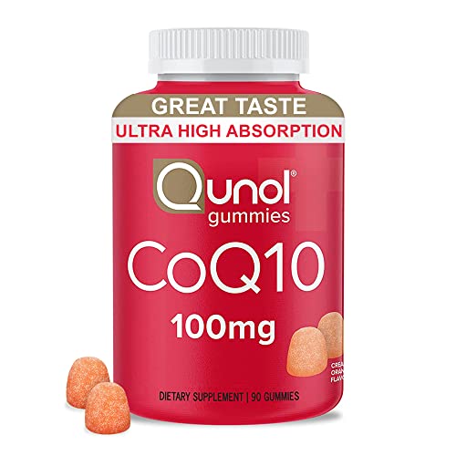 CoQ10 Gummies, Qunol CoQ10 100mg, Delicious Gummy Supplements, Helps Support Heart Health, Vegan, Gluten Free, Ultra High Absorption, 2 Month Supply (60 Count, Pack of 2)