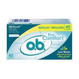 o.b. Pro-Comfort Non-Applicator Tampons, Super Absorbancy, 40 Count (Pack of 1)