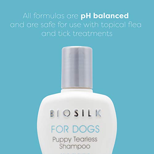 BioSilk for Dogs Silk Therapy Puppy Tearless Shampoo for Dogs | Best Shampoo for Puppies and Great for All Dogs and Breeds| 12 Ounce Bottle of Dog Shampoo