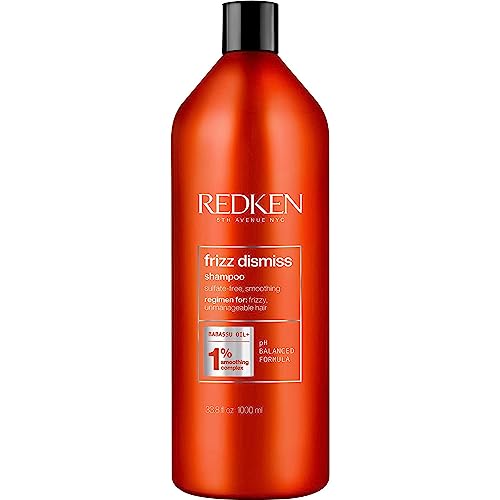 Redken Frizz Dismiss Shampoo | For Frizzy Hair | Smooths Hair & Manages Frizz | Sulfate Free | 33.8 Fl Oz