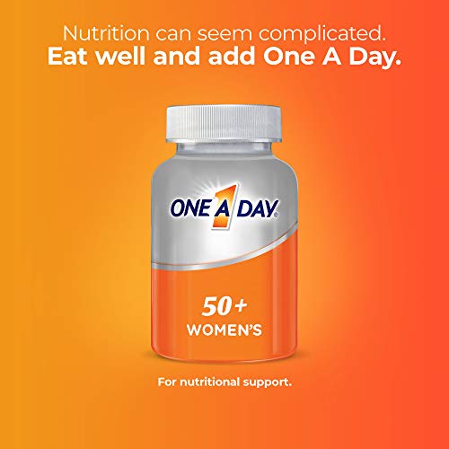 One A Day Women’s 50+ Multivitamins Tablet, Multivitamin for Women with Vitamin A, C, D, E and Zinc for Immune Health Support*, Calcium & more, 200 Count