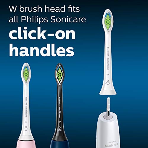 Philips Sonicare Genuine W DiamondClean Toothbrush Heads, 2 Brush Heads, Black, HX6062/95