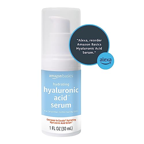 Amazon Basics Hydrating Hyaluronic Acid Serum, 1 Fluid Ounce, 1-Pack