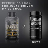 Caffeine Pills | MuscleTech 100% Caffeine Energy Supplements | PreWorkout Mental Focus + Energy Supplement | 220mg of Pure Caffeine | Sports Nutrition Endurance & Energy, 125 Count (Package may vary)