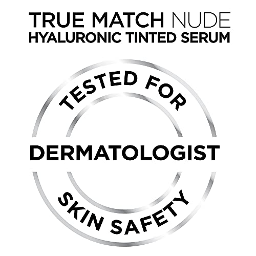 L’Oréal Paris True Match Nude Hyaluronic Tinted Serum Foundation with 1% Hyaluronic acid, Very Light 0.5-2, 1 fl. oz.