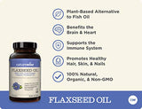 NatureWise Organic Flaxseed Oil 1200mg 720mg ALA Highest Potency Flax Oil Omega 3 for Cardiovascular, Cognitive, Immune Support Healthy Hair, Skin, & Nails Non-GMO [2 Months - 120 Softgels]