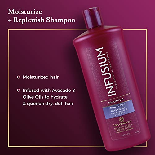 Infusium Moisturize and Replenish Professional Shampoo - 33.8oz - Avocado and Olive Oil