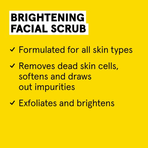 Acure Brightening Facial Scrub - 4 Fl Oz - All Skin Types, Sea Kelp & French Green Clay - Softens, Detoxifies and Cleanses